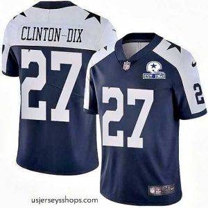 Magnificent Nike Cowboys 27 Ha Ha Clinton Dix Navy Blue Thanksgiving Stitched With Established In 1960 Patch NFL Vapor Untouchable Limited Throwback Jersey