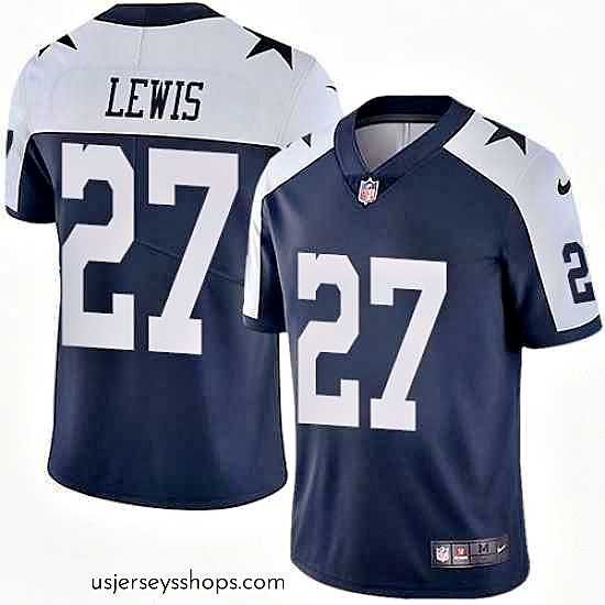 Magnificent Nike Cowboys #27 Jourdan Lewis Navy Blue Throwback Alternate Vapor Untouchable Limited Player NFL Jersey
