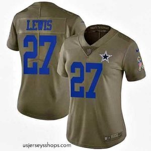 Captivating Nike Cowboys #27 Jourdan Lewis Olive Womens 2017 Salute to Service NFL Limited Jersey