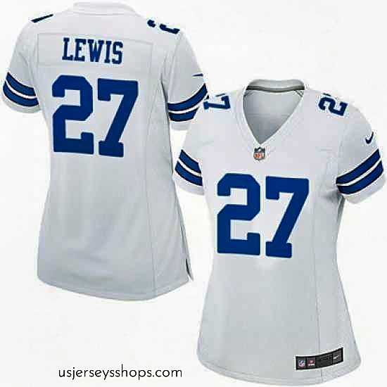 Glamorous Nike Cowboys #27 Jourdan Lewis White Womens NFL Game Jersey