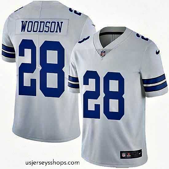 Sensational Nike Cowboys #28 Darren Woodson White Mens Stitched NFL Vapor Untouchable Limited Jersey