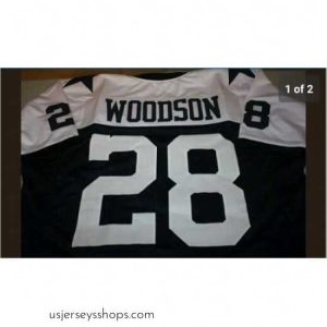 Exquisite Nike Cowboys #28 Darren Woodson coutom thanksgiving day jersey