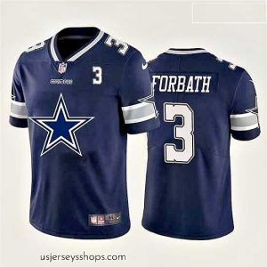 Glamorous Nike Cowboys 3 Kai Forbath Navy Team Big Logo Number Vapor Untouchable Limited Jersey