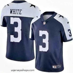 Enchanting Nike Cowboys 3 Mike White Navy Throwback Vapor Untouchable Limited Jersey