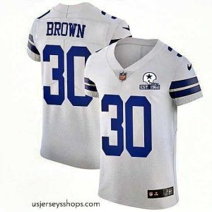 Enchanting Nike Cowboys 30 Anthony Brown White Stitched With Established In 1960 Patch NFL New Elite Jersey