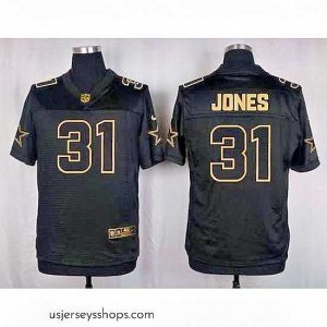 Enchanting Nike Cowboys #31 Byron Jones Black Mens Stitched NFL Elite Pro Line Gold Collection Jersey