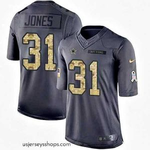 Enchanting Nike Cowboys #31 Byron Jones Black Stitched NFL Limited 2016 Salute to Service Jersey