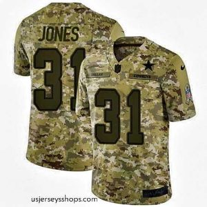 Magnificent Nike Cowboys #31 Byron Jones Camo Mens Stitched NFL Limited 2018 Salute To Service Jersey