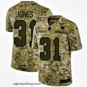 Sensational Nike Cowboys #31 Byron Jones Camo Mens Stitched NFL Limited 2018 Salute To Service Jersey