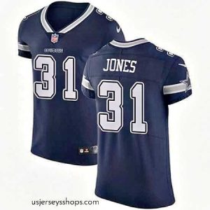 Stunning Nike Cowboys #31 Byron Jones Navy Blue Team Color Mens Stitched NFL Vapor Untouchable Elite Jersey