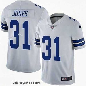 Glamorous Nike Cowboys #31 Byron Jones White Mens Stitched NFL Vapor Untouchable Limited Jersey