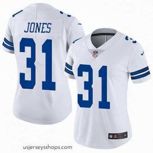 Captivating Nike Cowboys #31 Byron Jones White Womens Stitched NFL Vapor Untouchable Limited Jersey
