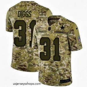 Glamorous Nike Cowboys 31 Trevon Diggs Camo Stitched NFL Limited 2018 Salute To Service Jersey