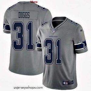 Sensational Nike Cowboys 31 Trevon Diggs Gray Stitched NFL Limited Inverted Legend Jersey