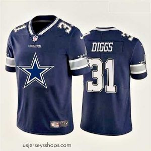 Breathtaking Nike Cowboys 31 Trevon Diggs Navy Team Big Logo Vapor Untouchable Limited Jersey