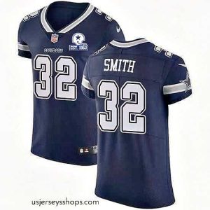 Captivating Nike Cowboys 32 Saivion Smith Navy Blue Team Color Stitched With Established In 1960 Patch NFL Vapor Untouchable Elite Jersey