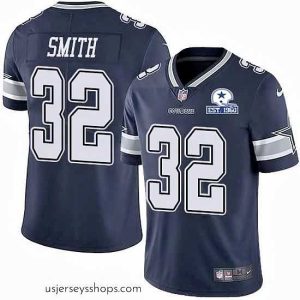 Alluring Nike Cowboys 32 Saivion Smith Navy Blue Team Color Stitched With Established In 1960 Patch NFL Vapor Untouchable Limited Jersey