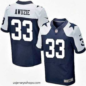 Alluring Nike Cowboys #33 Chidobe Awuzie Navy Blue Thanksgiving Mens Stitched NFL Throwback Elite Jersey