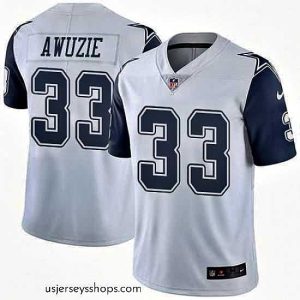 Glamorous Nike Cowboys #33 Chidobe Awuzie White Mens Stitched NFL Limited Rush Jersey