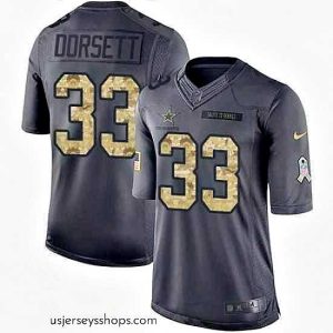 Alluring Nike Cowboys #33 Tony Dorsett Black Stitched NFL Limited 2016 Salute to Service Jersey