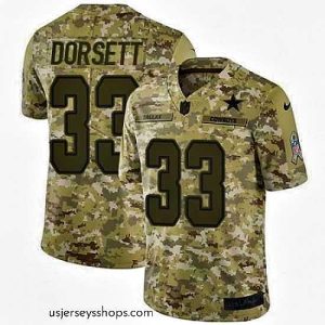 Stunning Nike Cowboys #33 Tony Dorsett Camo Mens Stitched NFL Limited 2018 Salute To Service Jersey