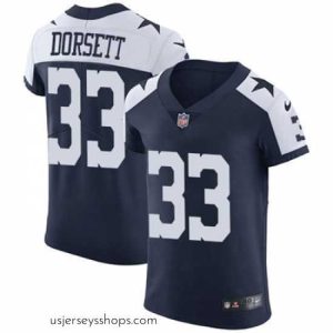 Exquisite Nike Cowboys #33 Tony Dorsett Navy Blue Thanksgiving Mens Stitched NFL Vapor Untouchable Throwback Elite Jersey