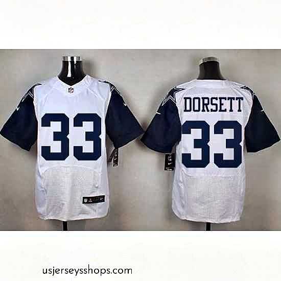Stunning Nike Cowboys #33 Tony Dorsett White Mens Stitched NFL Elite Rush Jerseys