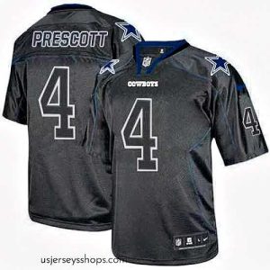 Exquisite Nike Cowboys #4 Dak Prescott Lights Out Black Stitched NFL Elite Jersey