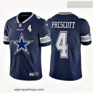 Enchanting Nike Cowboys 4 Dak Prescott Navy Team Big Logo Number Vapor Untouchable Limited Jersey
