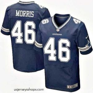 Glamorous Nike Cowboys #46 Alfred Morris Navy Blue Team Color Mens Stitched NFL Elite Jersey