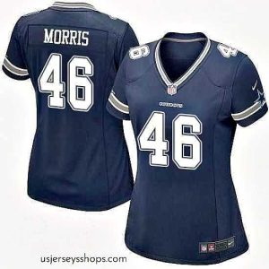 Captivating Nike Cowboys #46 Alfred Morris Navy Blue Team Color Womens Stitched NFL Elite Jers