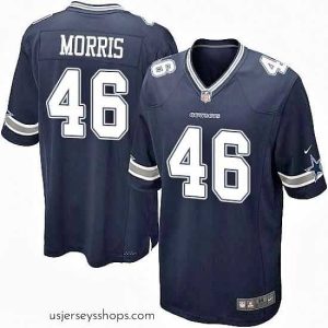 Exquisite Nike Cowboys #46 Alfred Morris Navy Blue Team Color Stitched NFL Elite Jersey