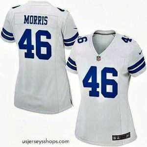 Alluring Nike Cowboys #46 Alfred Morris White Womens Stitched NFL Elite Jersey