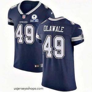 Sensational Nike Cowboys 49 Jamize Olawale Navy Blue Team Color Stitched With Established In 1960 Patch NFL Vapor Untouchable Elite Jersey