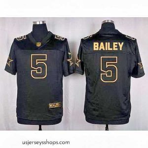Exquisite Nike Cowboys #5 Dan Bailey Black Mens Stitched NFL Elite Pro Line Gold Collection Jersey