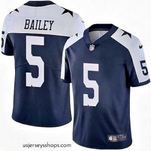 Exquisite Nike Cowboys #5 Dan Bailey Navy Blue Thanksgiving Mens Stitched NFL Vapor Untouchable Limited Throwback Jersey