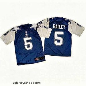 Magnificent Nike Cowboys #5 Dan Bailey Navy BlueWhite Throwback Mens Stitched NFL Elite Jersey