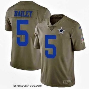 Stunning Nike Cowboys #5 Dan Bailey Olive Mens Stitched NFL Limited 2017 Salute To Service Jersey