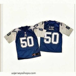 Alluring Nike Cowboys #50 Sean Lee Navy BlueWhite Throwback Mens Stitched NFL Elite Jersey