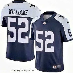 Enchanting Nike Cowboys 52 Connor Williams Navy Throwback Vapor Untouchable Limited Jersey