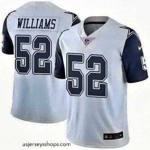 Stunning Nike Cowboys 52 Connor Williams White Color Rush Limited Jersey
