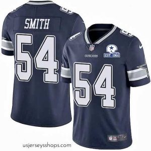 Magnificent Nike Cowboys 54 Jaylon Smith Navy Blue Team Color Stitched With Established In 1960 Patch NFL Vapor Untouchable Limited Jersey