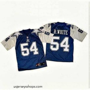 Stellar Nike Cowboys #54 Randy White Navy BlueWhite Throwback Mens Stitched NFL Elite Jersey