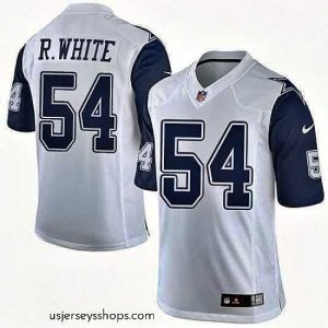 Stunning Nike Cowboys #54 Randy White White Mens Stitched NFL Limited Rush Jerseys