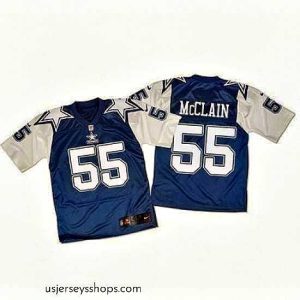 Magnificent Nike Cowboys #55 Rolando McClain Navy BlueWhite Throwback Mens Stitched NFL Elite Jersey
