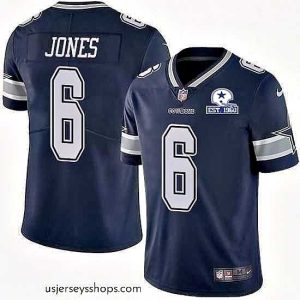 Magnificent Nike Cowboys 6 Chris Jones Navy Blue Team Color Stitched With Established In 1960 Patch NFL Vapor Untouchable Limited Jersey