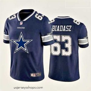 Sensational Nike Cowboys 63 Tyler Biadasz Navy Team Big Logo Vapor Untouchable Limited Jersey