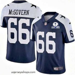 Magnificent Nike Cowboys 66 Connor McGovern Navy Blue Thanksgiving Stitched With Established In 1960 Patch NFL Vapor Untouchable Limited Throwback Jersey