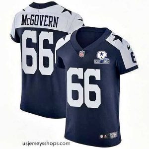 Magnificent Nike Cowboys 66 Connor McGovern Navy Blue Thanksgiving Stitched With Established In 1960 Patch NFL Vapor Untouchable Throwback Elite Jersey