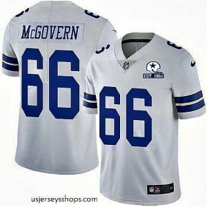 Glamorous Nike Cowboys 66 Connor McGovern White Stitched With Established In 1960 Patch NFL Vapor Untouchable Limited Jersey